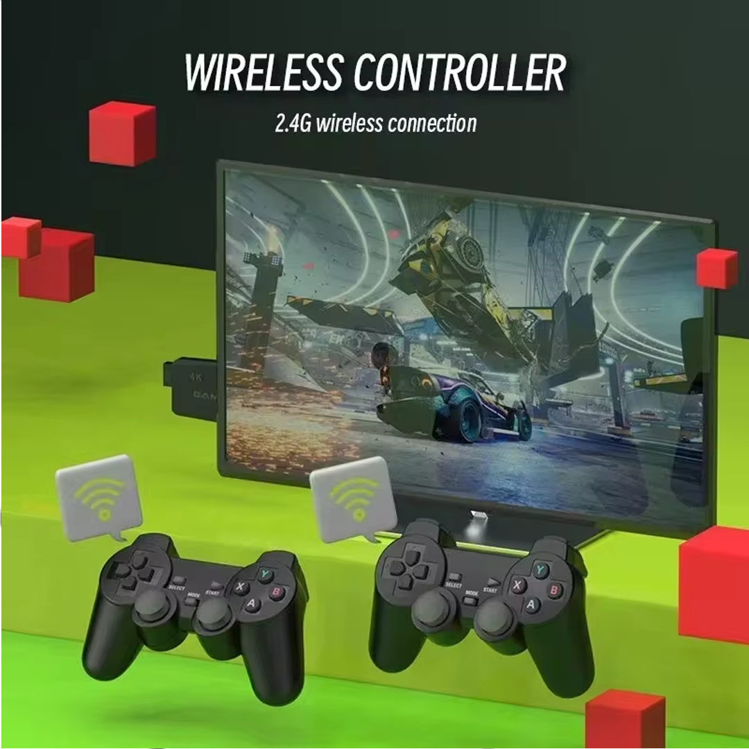 M8 Console 2.4G Dual Wireless Controller Game Stick 4K 10000 games