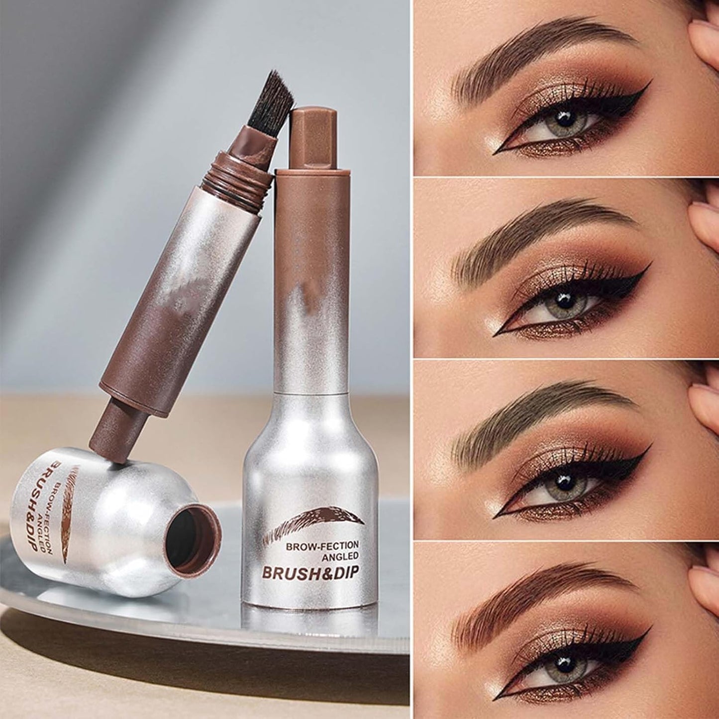 Brow-Fection Angled Brush & Dip Liquid Eyebrow Gel