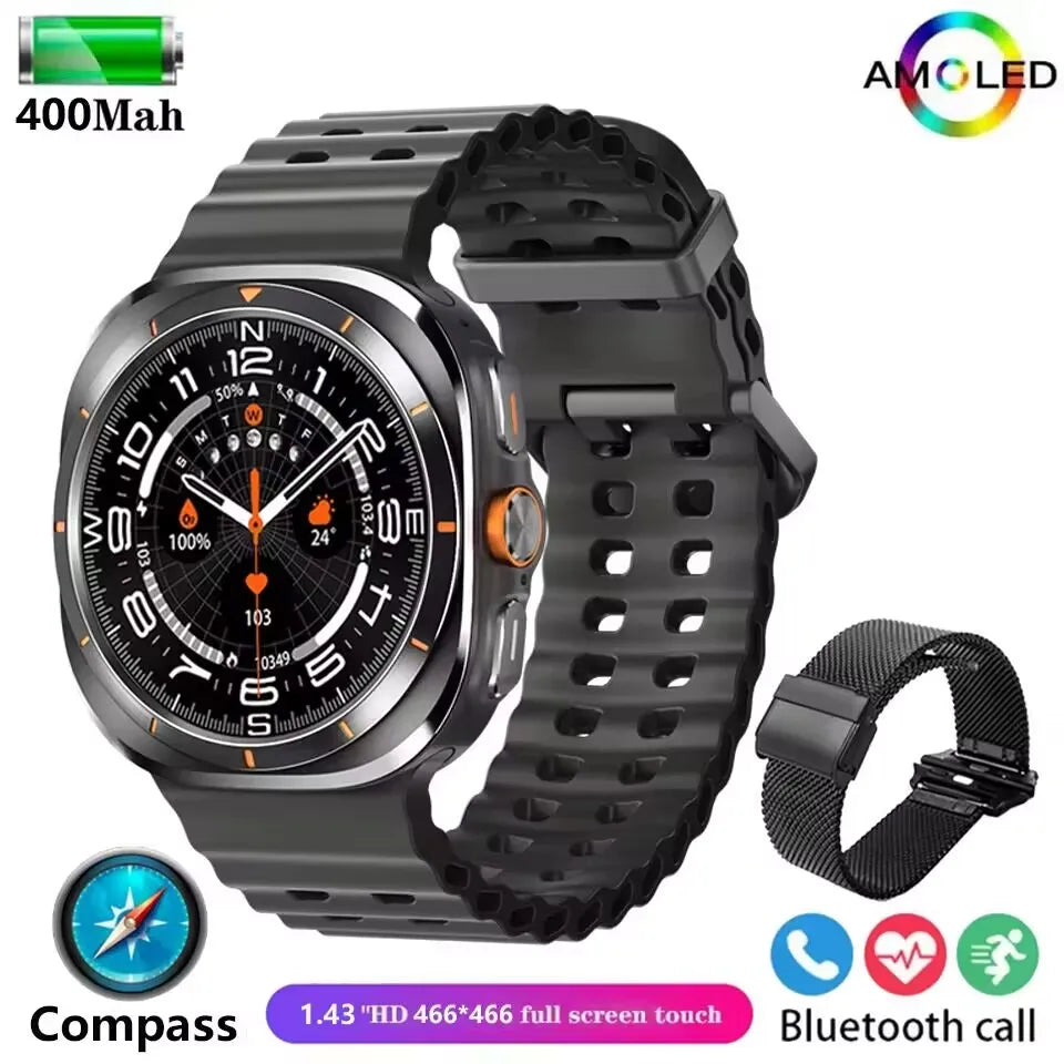 Galaxy Watch 7 Ultra GPS Compass NFC Smart Watch Outdoor Sports Man AMOLED BT Call IP68