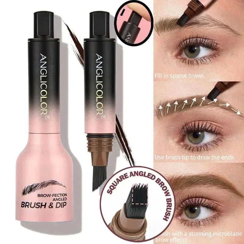 Agnlicolor 3D Angled Brush & Dip Liquid Eyebrow Gel