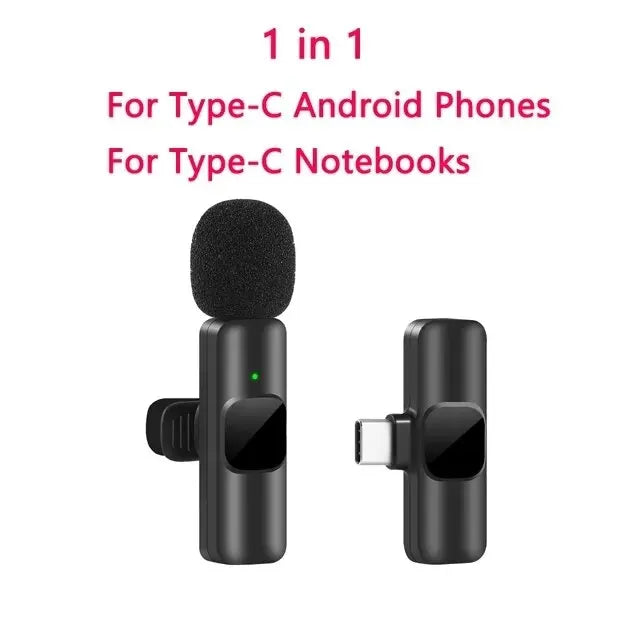 Portable Audio Video Recording Mini Mic for iPhone Android Live Broadcast Gaming Phone Mic