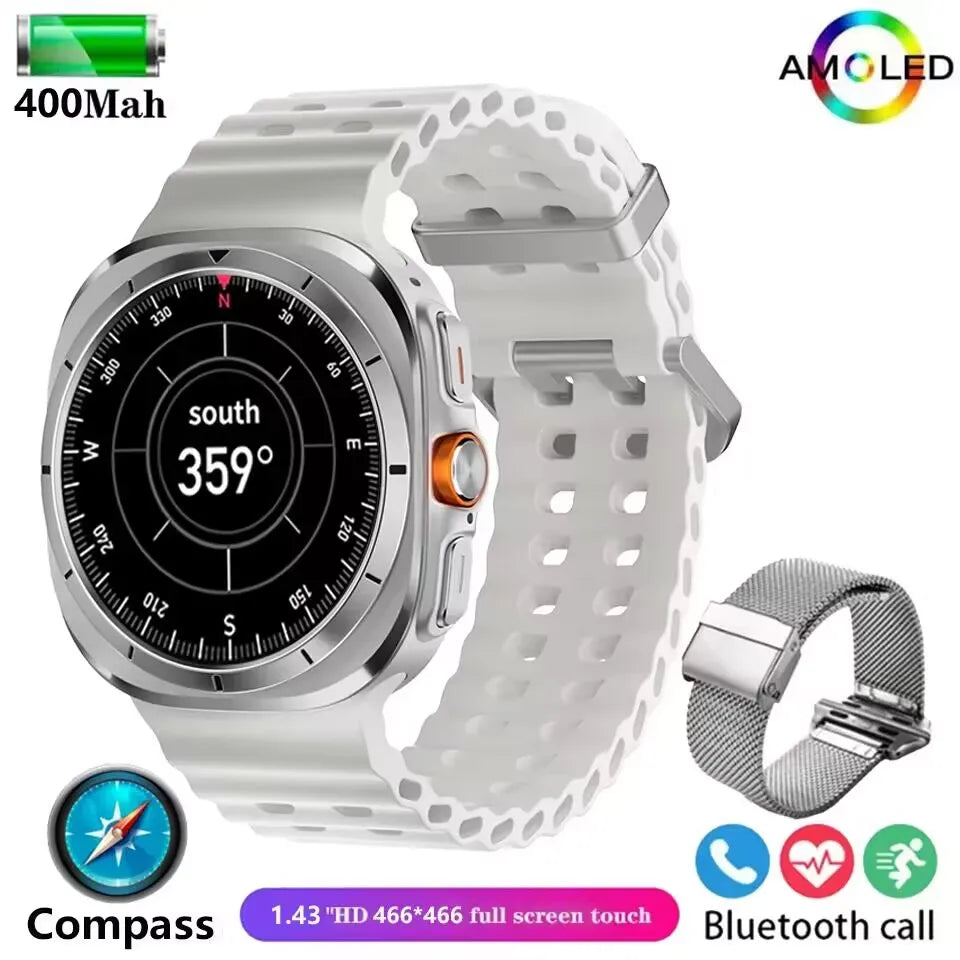 Galaxy Watch 7 Ultra GPS Compass NFC Smart Watch Outdoor Sports Man AMOLED BT Call IP68