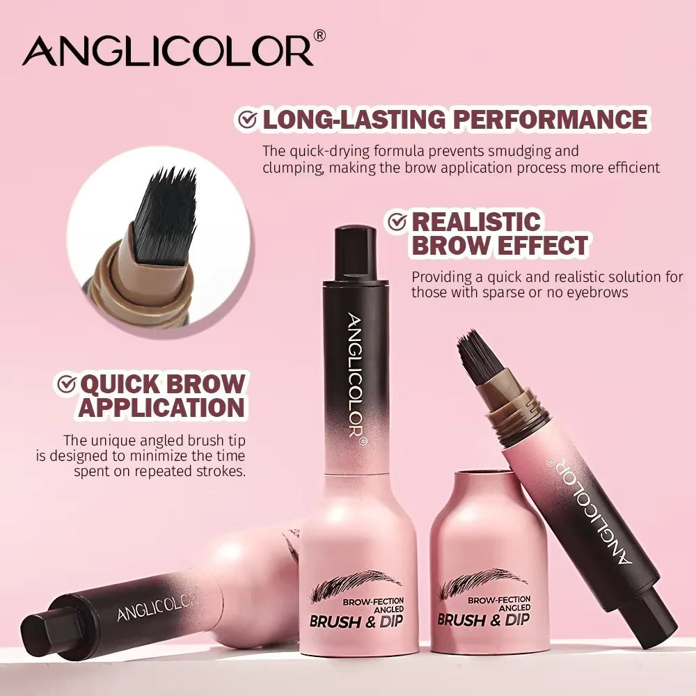 Agnlicolor 3D Angled Brush & Dip Liquid Eyebrow Gel