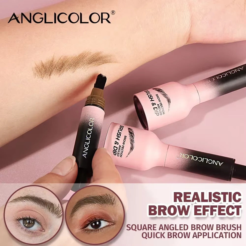 Agnlicolor 3D Angled Brush & Dip Liquid Eyebrow Gel