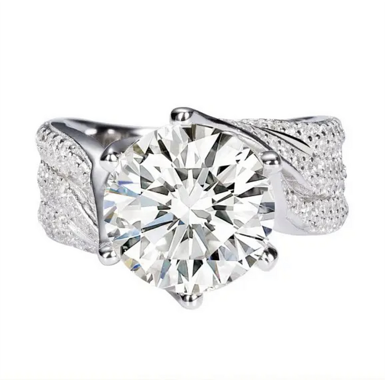 3-Carat Super Flash Moissanite Ring (Adjustable Size)